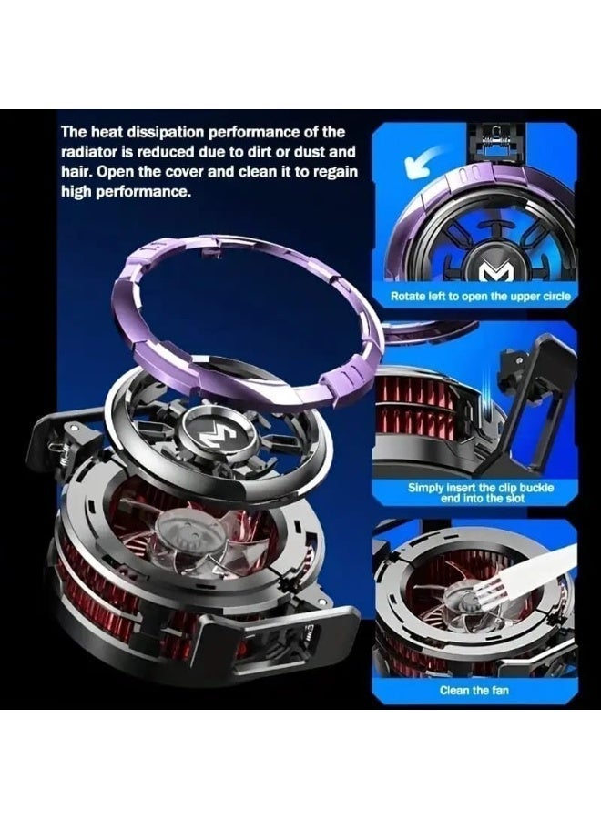 ميمو مبرد جوال CX08، مبرد موبايل للالعاب مع شاشة رقمية، مروحة تبريد عالمية للالعاب للجوال، مبرد العاب للموبايل مناسب لمعظم الهواتف الذكية - Image 4