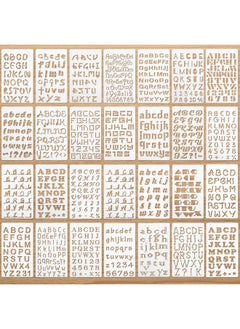 28 Pieces Letter And Number Stencils Reusable Plastic Letter Stencils Alphabet Journal Stencils Font Templates For Notebook Diary Scrapbook Diy Drawing Template On Wood Glass Door Holiday Decor