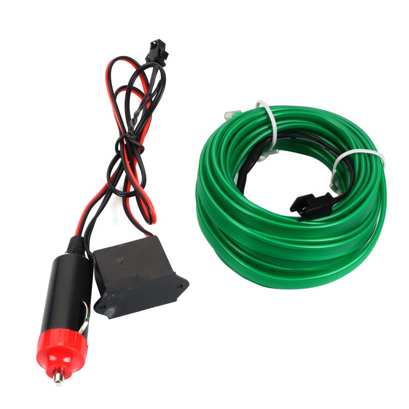 Car LED Light Strip Green Flexible Interior Lighting - Cuttable Easy Install Waterproof Radiation-Free Soft Light for Car Interior Decoration Safe Driving - Image 1