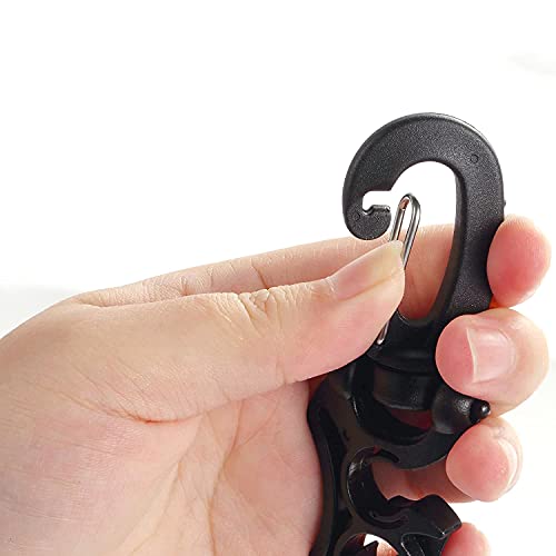 heyous 2pcs Scuba Diving Double Hose Holder with Clip Snorkeling Double BCD Clip Regulator Retainer Buckle Hook Snorkeling Scuba Diving Accessories, Black - Image 5