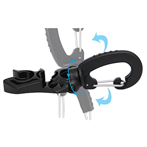 heyous 2pcs Scuba Diving Double Hose Holder with Clip Snorkeling Double BCD Clip Regulator Retainer Buckle Hook Snorkeling Scuba Diving Accessories, Black - Image 4
