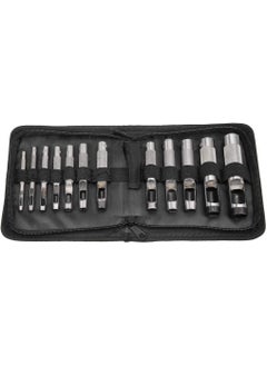uptodateproducts uptodateproducts 12Pcs Round Steel Hollow Punch Set 3mm to 16mm Leather Craft Hollow Hole Punch Tools for Leather Watch Band Gasket Belt Shoe Etc  - Image 1