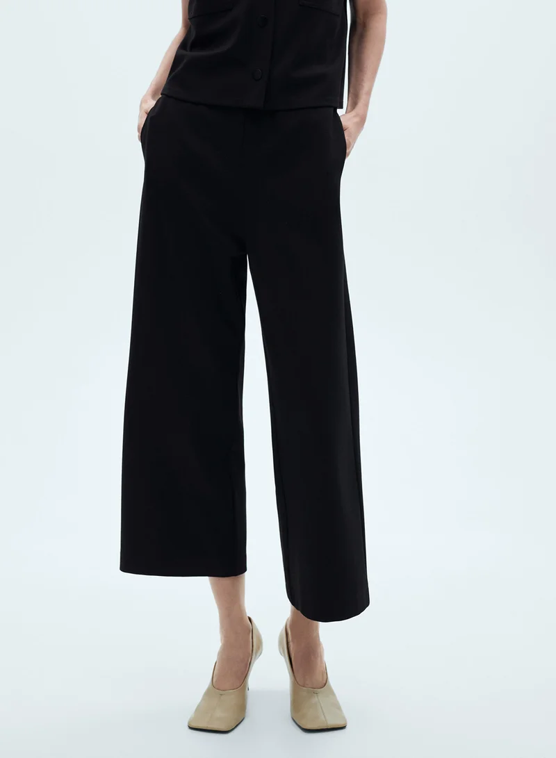 مانجو Knitted Culotte Trousers