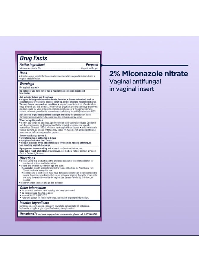 Monistat A cream used to treat a yeast infection for 7 days - Image 2