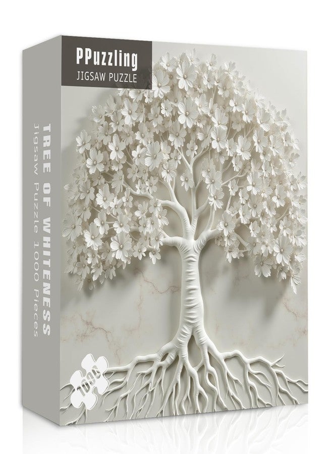 PPuzzling Tree Puzzles for Adults 1000 Pieces, Flower Tree of Life Jigsaw Puzzles, Nature Plant Floral Puzzles for Art Lovers - Image 1