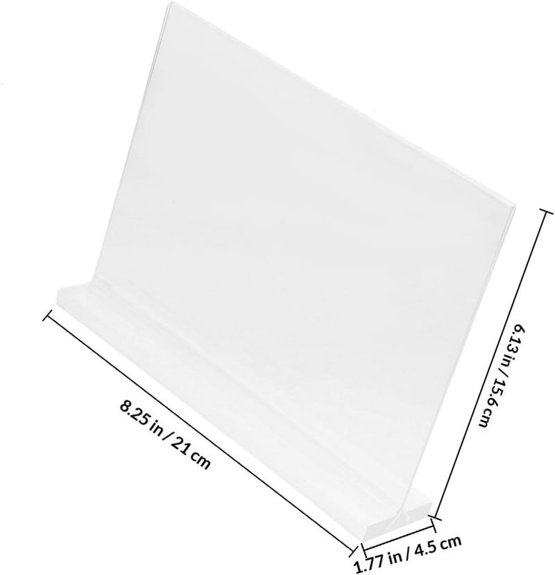 2pcs Acrylic Sign Holder Display Stand A5 Size 21x14.8cm Vertical Poster Frame for Desktop Tabletop Menu Presentation in Office and Store Use - Image 2