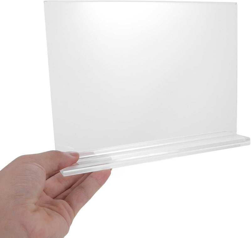 2pcs Acrylic Sign Holder Display Stand A5 Size 21x14.8cm Vertical Poster Frame for Desktop Tabletop Menu Presentation in Office and Store Use - Image 3