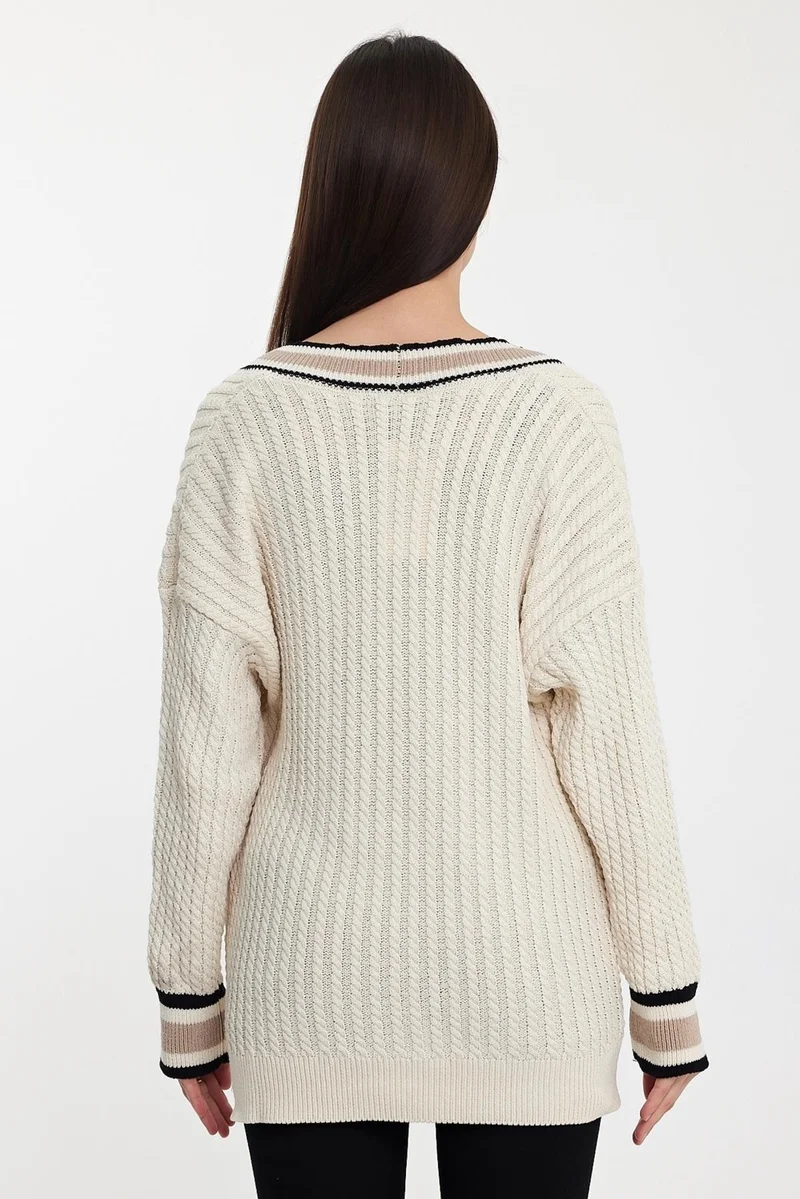 Alexander Gardi Striped Collar Knitted Cardigan (A92021-S)
