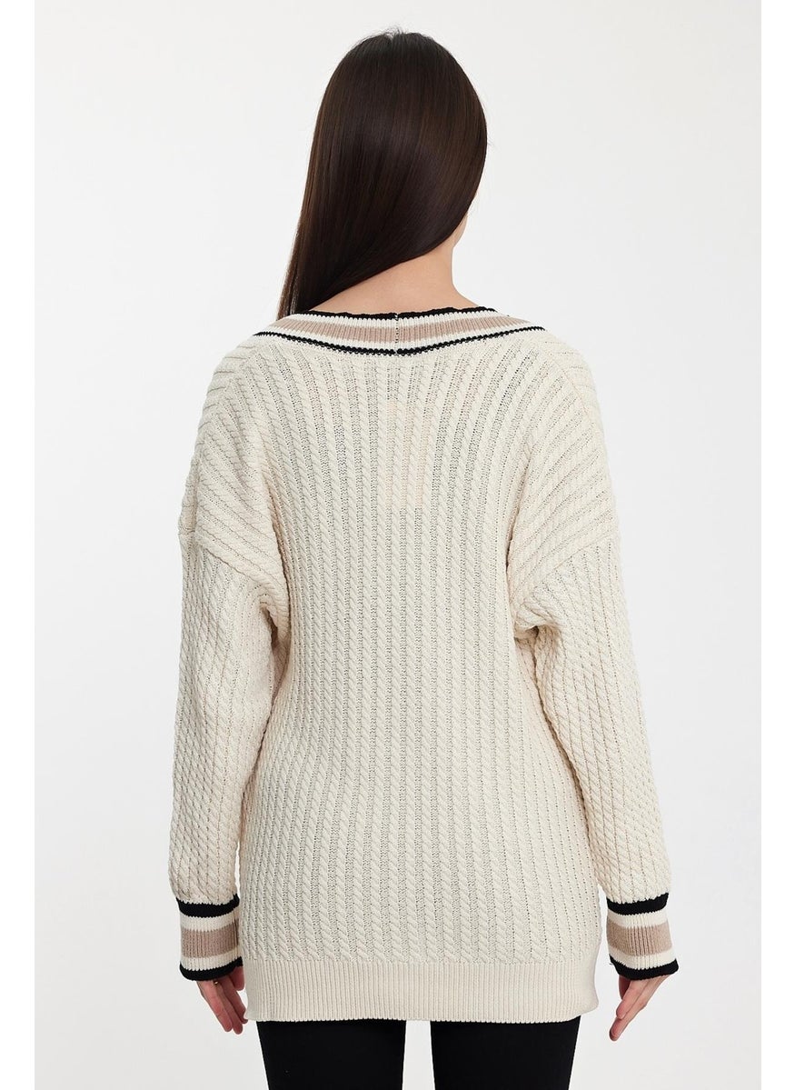 Alexander Gardi Striped Collar Knitted Cardigan (A92021-S)  - Image 3