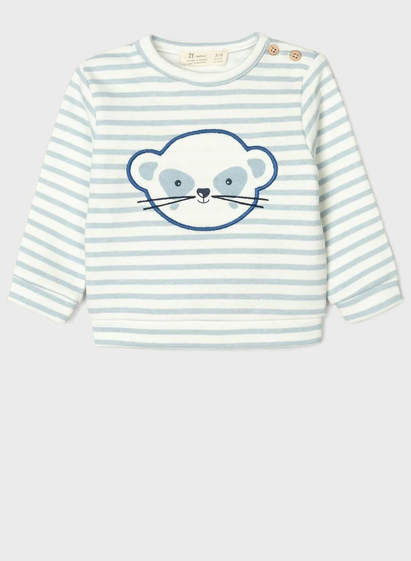 Zippy Infant Striped Sweatshirt