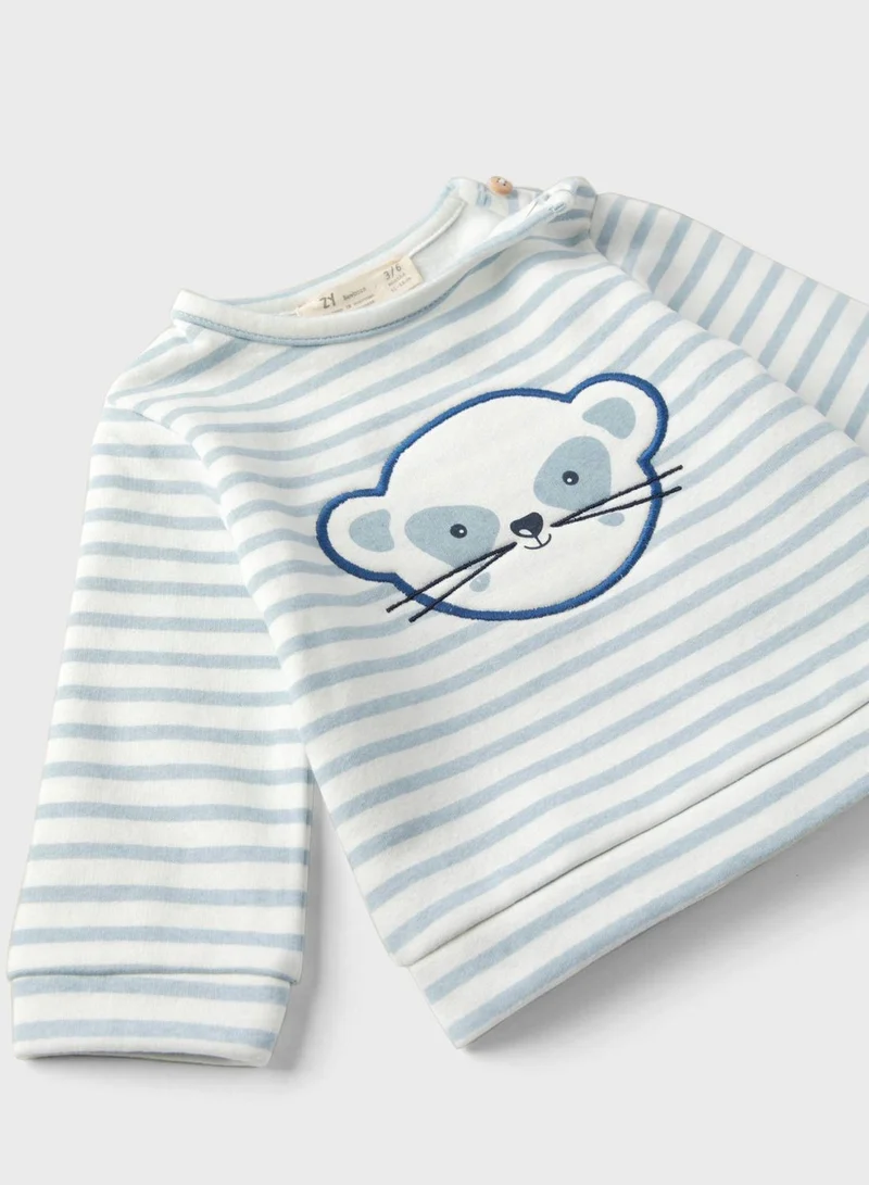 Zippy Infant Striped Sweatshirt