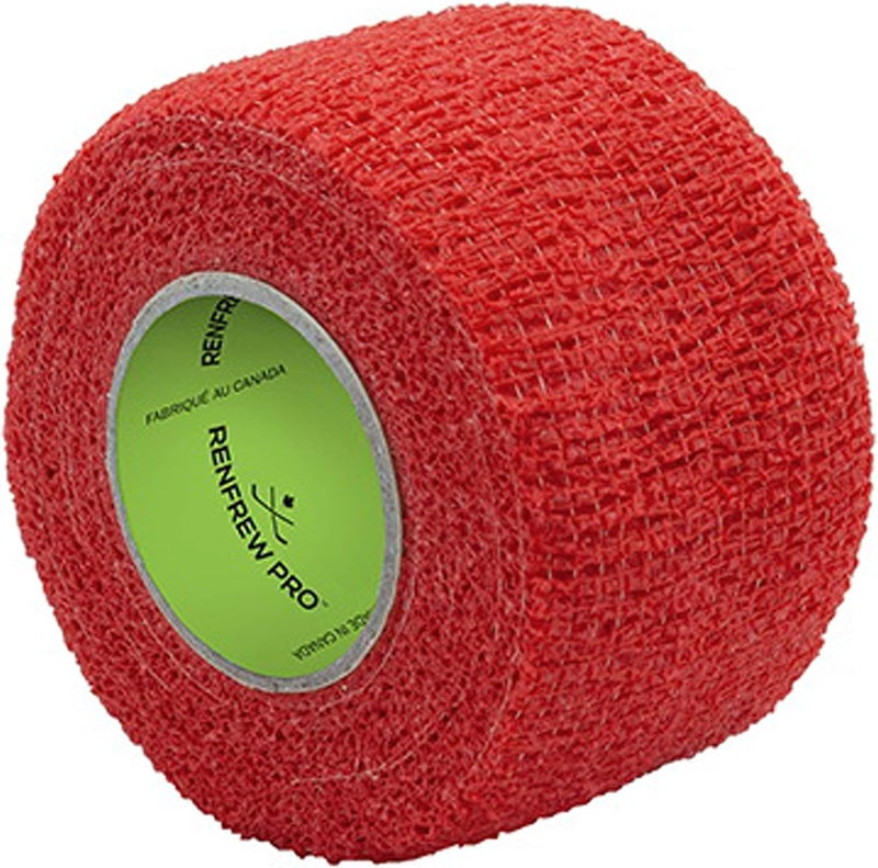 Stretchrap Grip Tape Scapa Hockey Stick, 1 Roll (1.5"/6yds, Red)