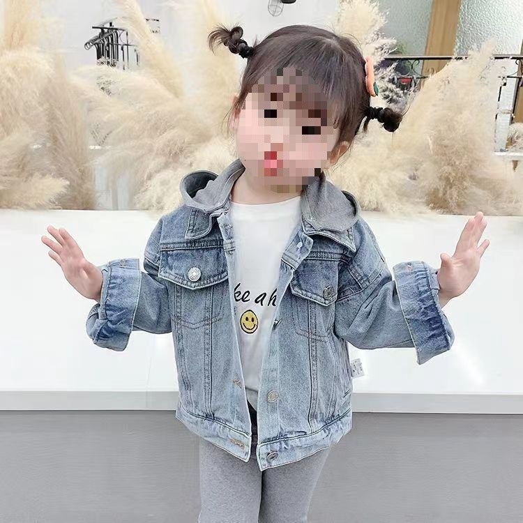 Girls' Denim Coat 2025 Coat Boys' Spring Internet Red New Top For Children And Baby Girls Fashionable - Image 2