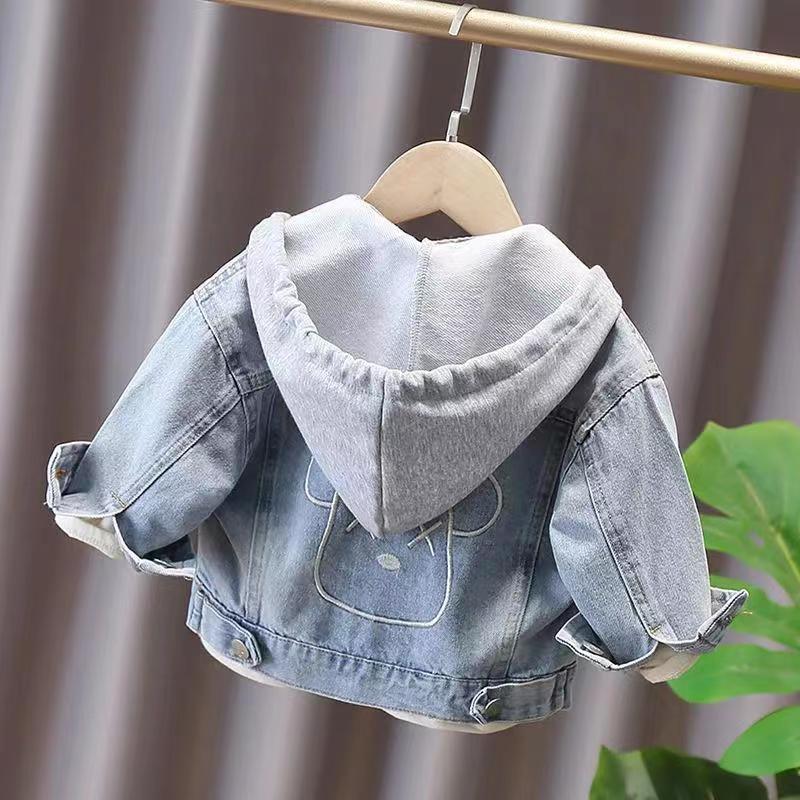 Girls' Denim Coat 2025 Coat Boys' Spring Internet Red New Top For Children And Baby Girls Fashionable - Image 1