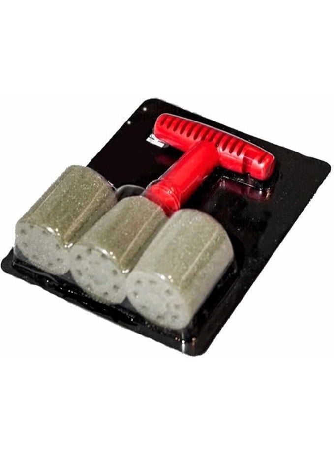 Gigicloud فرشاة تنظيف صواميل عجلات السيارات من جيجي كلاود - فرشاة براغي حلقية فولاذية مدمجة بمقبض | مجموعة أدوات تنظيف صواميل وعجلات السيارات لتنظيف العجلات والجنوط وصواميل العجلات بعمق - Image 4