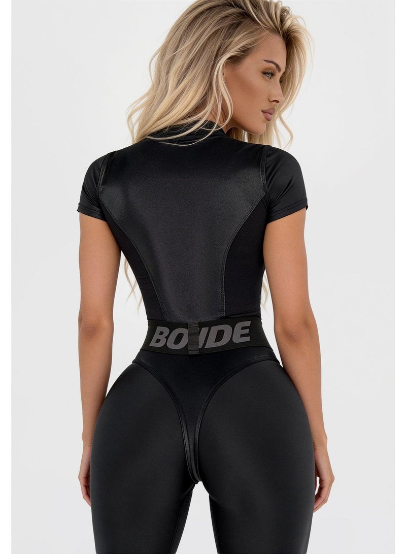 بونا فيدي Suit افرول رياضي نسائي بشدٍّ للبطن رافع للمؤخرة – أسود - Image 2