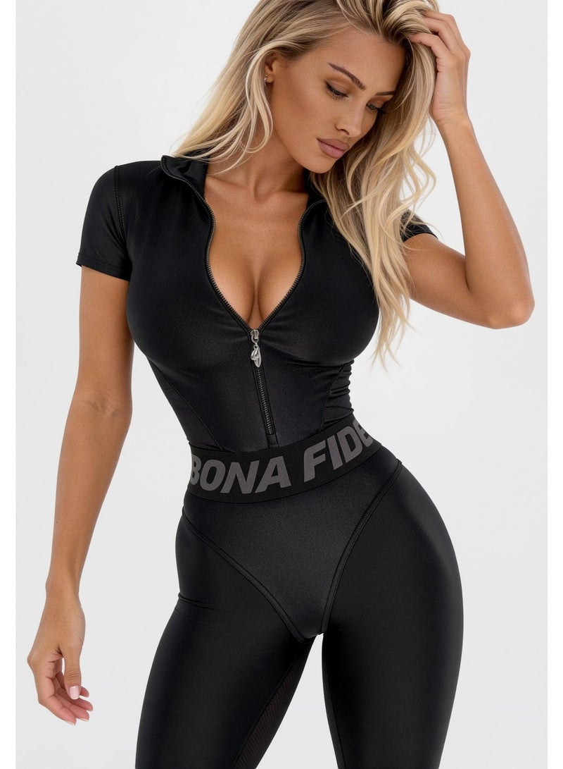بونا فيدي Suit افرول رياضي نسائي بشدٍّ للبطن رافع للمؤخرة – أسود - Image 1