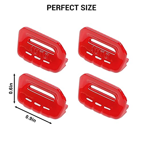 Jimen Compatible with Jeep Wrangler JL JLU 2018-2024 and Jeep Gladiator JT 2020-2024, 4PCS Center Console Window Button Switch Cover Interior Trim Accessories (Red) - Image 3