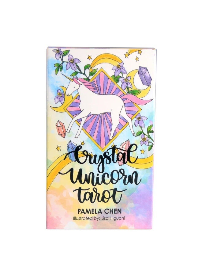 NIBEMINENT 1 Set - High-quality crystal unicorn Tarot cards. Suitable for family, festival or party use. Tarot card set for card games. Tarot card board game set. - Image 1