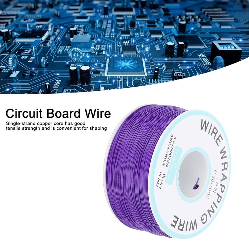 Tyenaza Copper Wire, Circuit Board Flying Wire Tinned Single Core Electronic Connecting Line (Violet) - Image 3