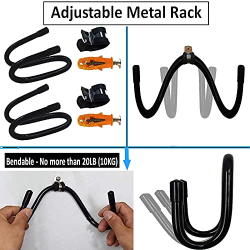 AUXPhome 2 Pack Wall Storage Display Rack - Bow Hanger Hooks Wall Holder - No Scratches - Hold up to 20 Lbs - Hold 2 Bows - Image 2