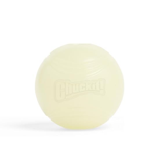 Chuckit! Max Glow Ball for Dogs, Glow in The Dark Durable Rubber Ball for Fetch, No Batteries Needed, Recharge Under Any Bright Light, Medium - Image 1