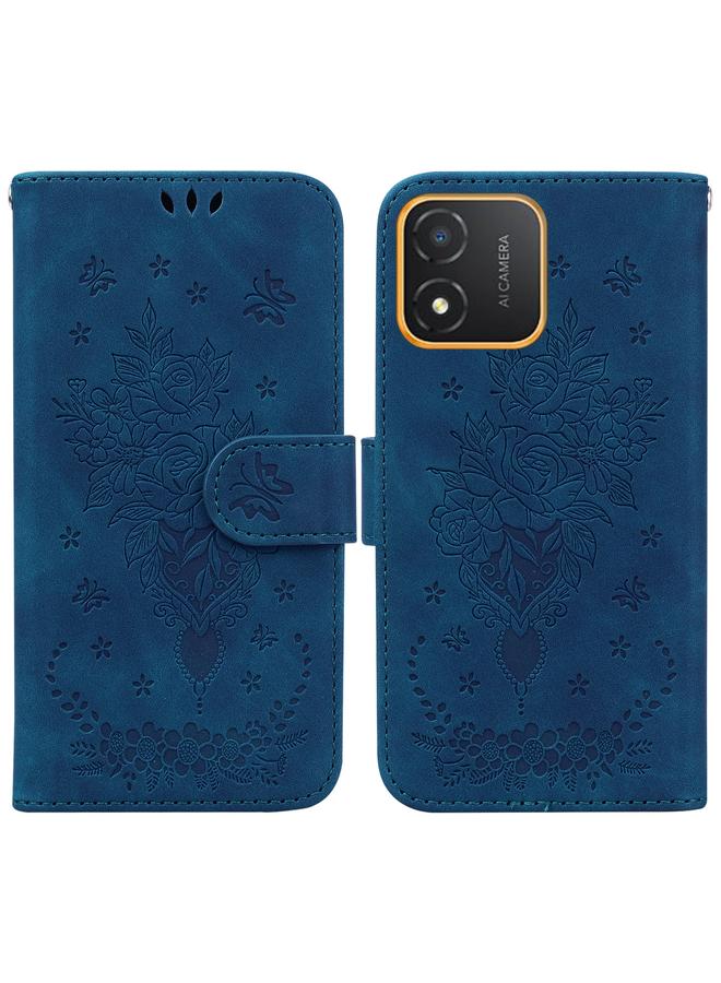 S-TOP Case For Honor X5 Butterfly Rose Embossed Leather Phone Case - Image 1