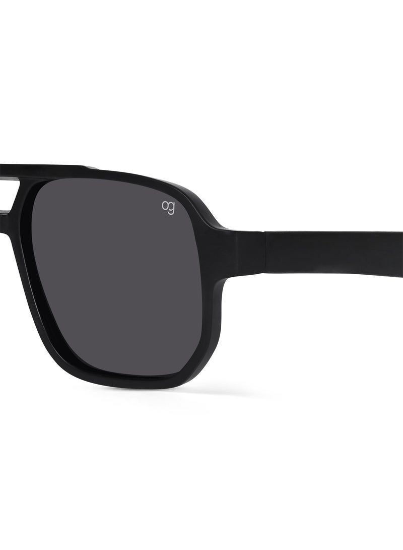 Woggles Viper Black Polarized Aviator Sunglasses  - Image 5