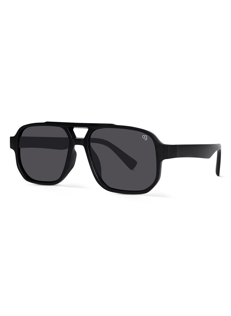 Woggles Viper Black Polarized Aviator Sunglasses  - Image 3