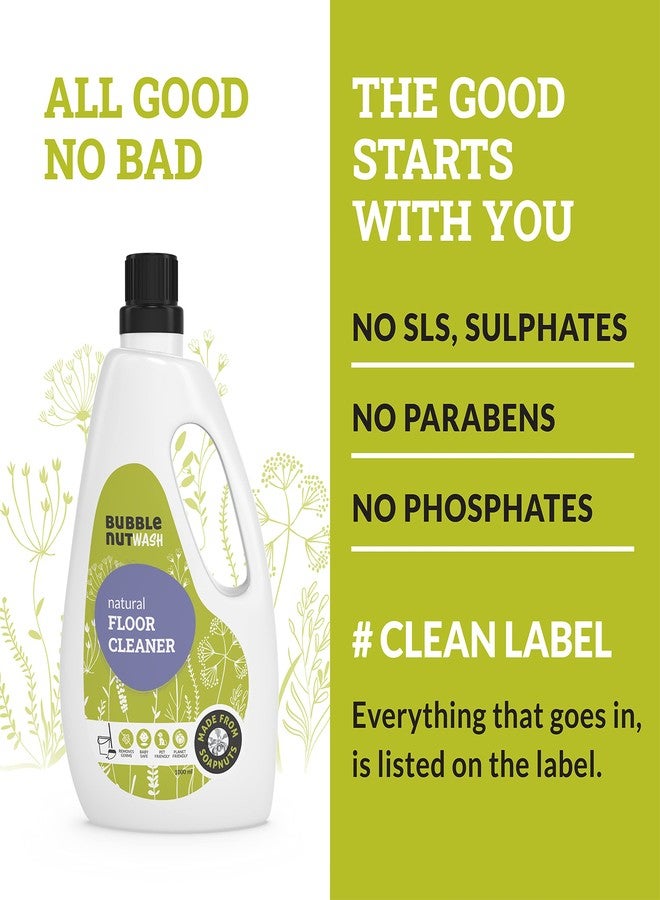 بابل نات ووش منظف الأرضيات BubbleNut Wash - مطهر سائل طبيعي وعضوي، آمن للأطفال، مناسب للحيوانات الأليفة، طارد للحشرات، عشبي، متعادل الحموضة (1 لتر) - Image 4