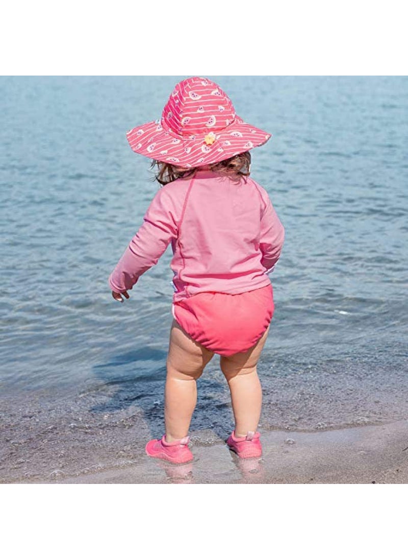 Green Sprouts -Long Sleeve Rashguard Shirt-Hot Pink-4t