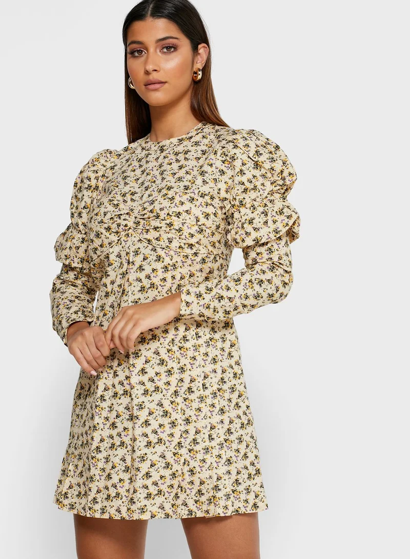 ZADIG & VOLTAIRE Puff Sleeve Printed Dress