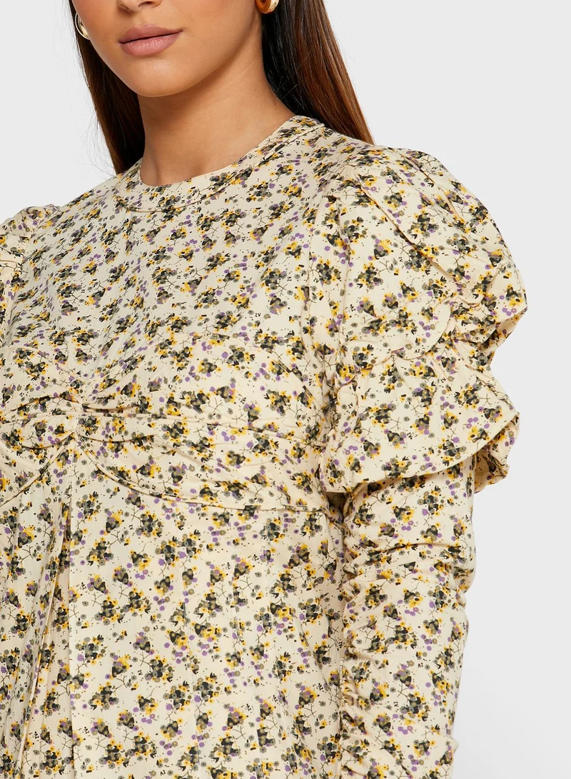 ZADIG & VOLTAIRE Puff Sleeve Printed Dress