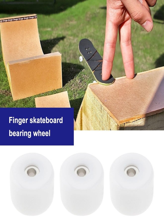 ECSiNG 8Pcs Polyurethane CNC Fingerboard Bearing Wheels Professional Mini Skateboard Ball Bearing Wheels for Wooden Fingerboard White 7.5x5.2mm - Image 2