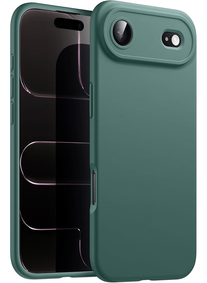 Case Up حافظة متوافقة مع آبل آيفون 17 إير، سيليكون سائل ناعم وعالي الجودة [بطانة ميكروفايبر مضادة للخدش] حافظة هاتف رفيعة مضادة للصدمات باللون الأخضر - Image 1