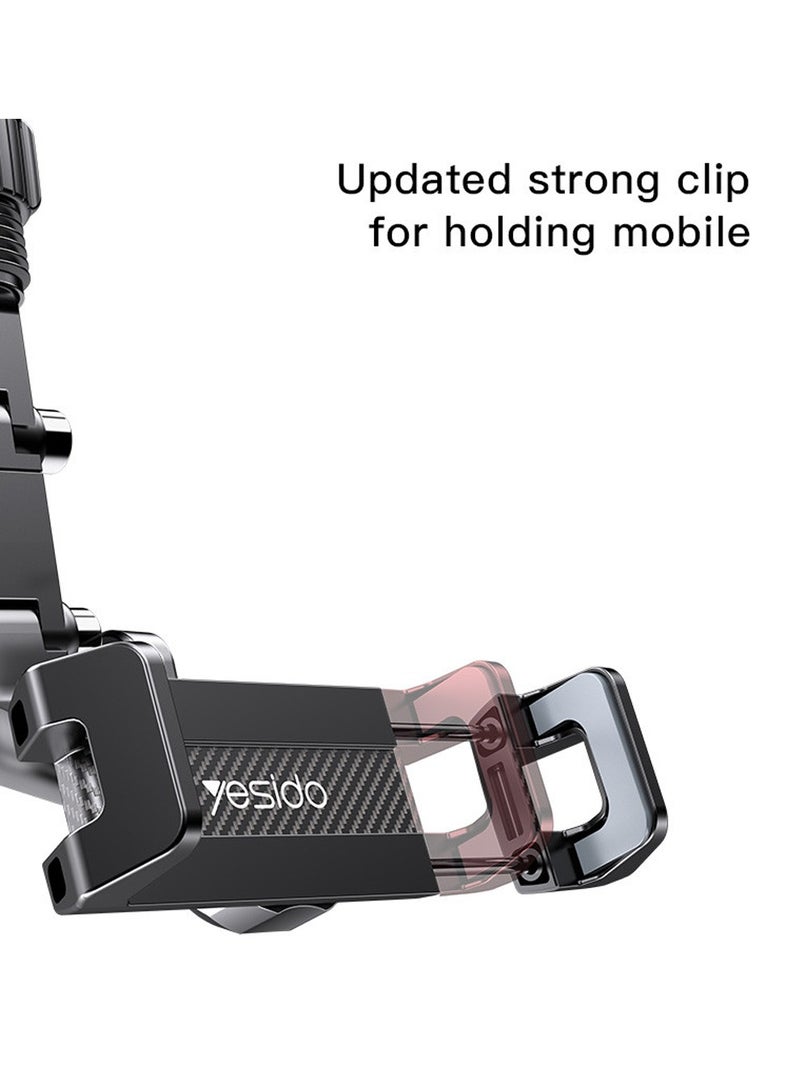 Yesido C192 Rearview Mirror Mobile Phone Car Holder Universal 360 Rotating Car Phone Holder Black - Image 3