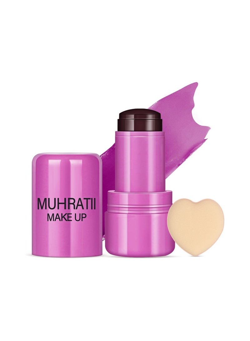 مهارات أحمر الخدود الهلامي من MUHRATII - لون جيلي مائي مبرد للشفاه والخدود - أحمر خدود مرطب يدوم طويلاً للخدود والشفاه وتحت العينين (#1 أحمر أرجواني) - Image 1