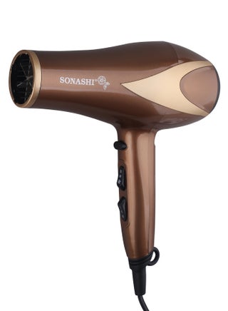 Hair Dryer  Cold And Hot Wind DC Motor  2 Speed And Heat Settings With Overheat Protection Featured With Cool Shot Function And HangUp Hook Fast Hair Dryer With Ionic Conditioning  SHD-5006 Brown/Gold - view 3
