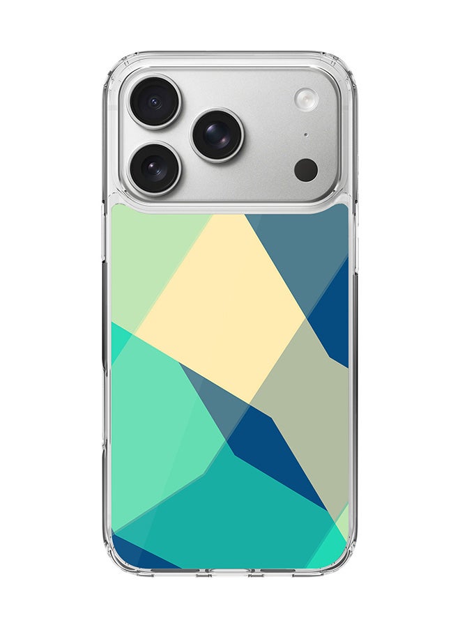 Stylizedd Classic Clear MagSafe Case for iPhone 17 Pro , Hybrid Soft Case Flexible Edges Anti Drop TPU PC Gel Thin Transparent Cover [ Designed for iPhone 17 Pro ] - Checkered Aqua Full Print