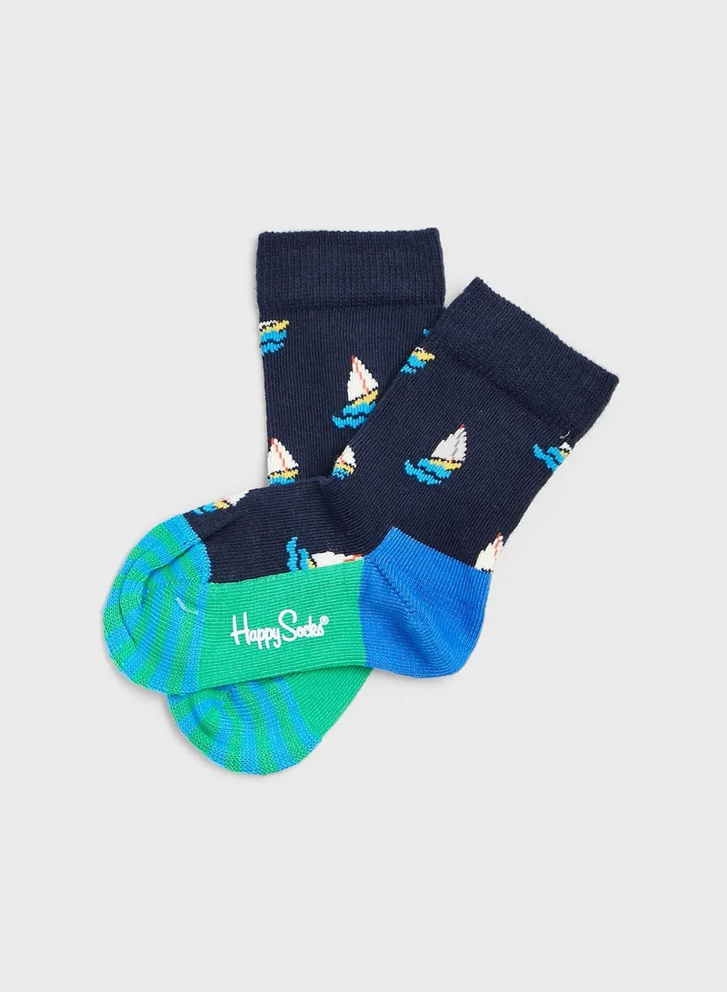 Happy Socks Kids 2 Pack Island In The Sun Socks