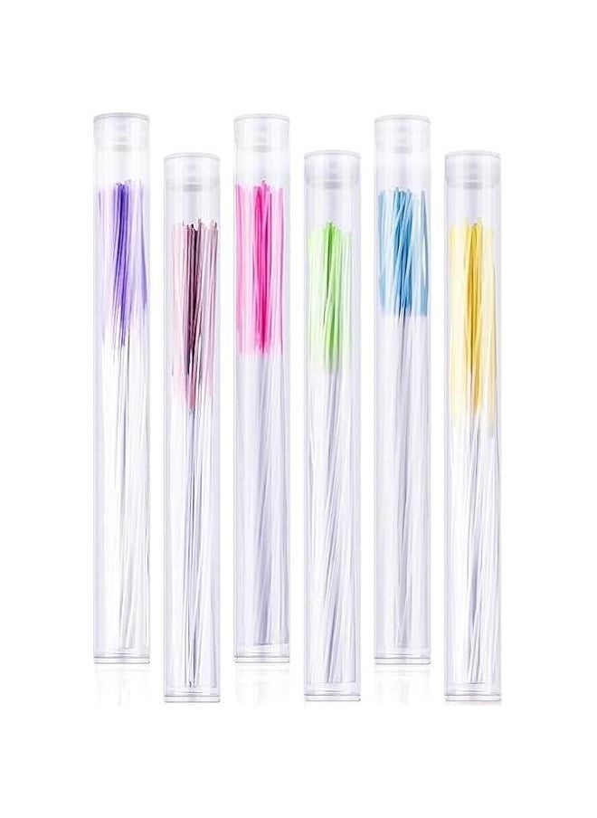 MOXO 360Pcs Earrings Hole Cleaner Rose Fragrance Odor Removal Ear Care Kit Piercing Floss Disposable Piercing Aftercare Piercing Cleaning Line Ear Piercing Care Cleaning Tool (6 Colors)  - Image 1
