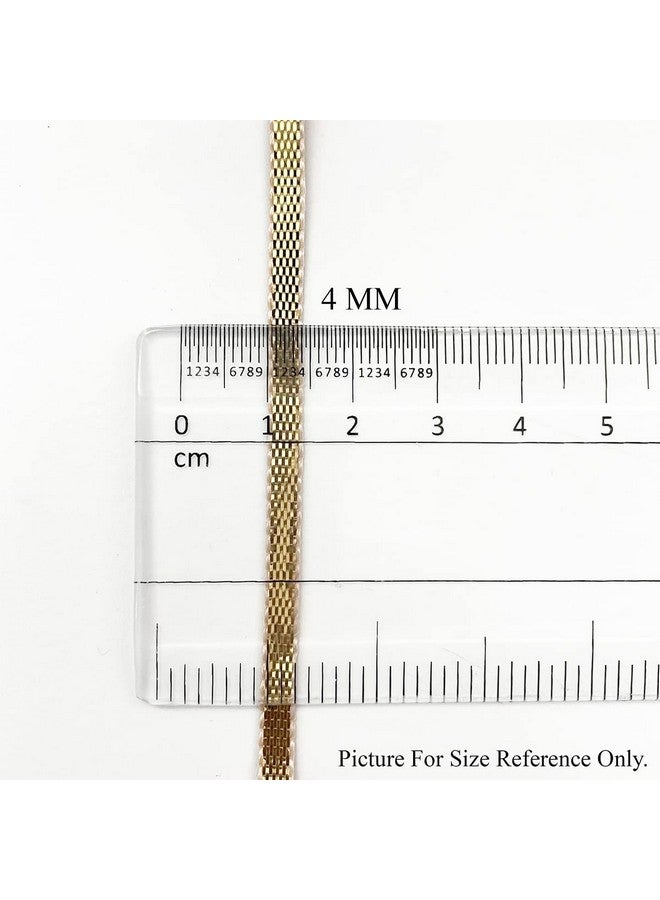 Embroiderymaterial Gota Trim Lace Rolls, 100 Meter for Saree Dupatta Dresses & Blouses-Rose Gold-1Roll - Image 2