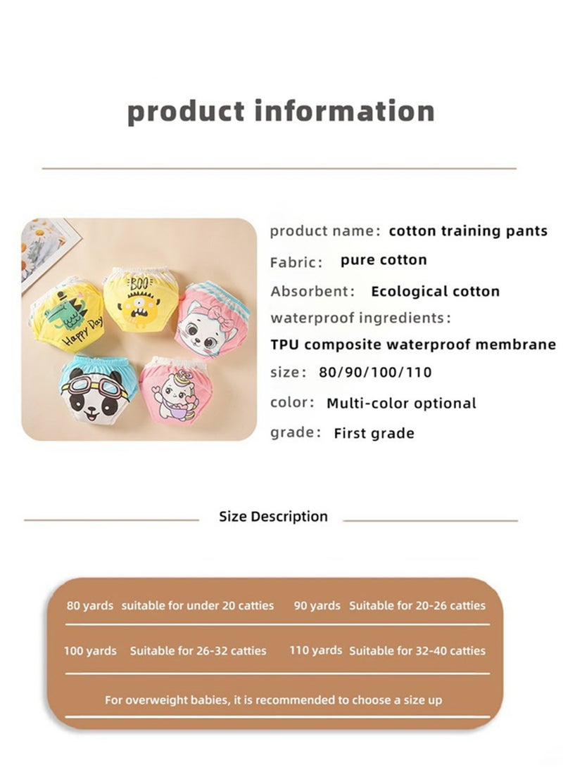 6 Piece Potty Training Underwear, 6 Layers Breathable Cotton Absorbent Trainer Pants for Toddler Baby Boys Girls Waterproof 110Yards(16-20kg) - Image 2
