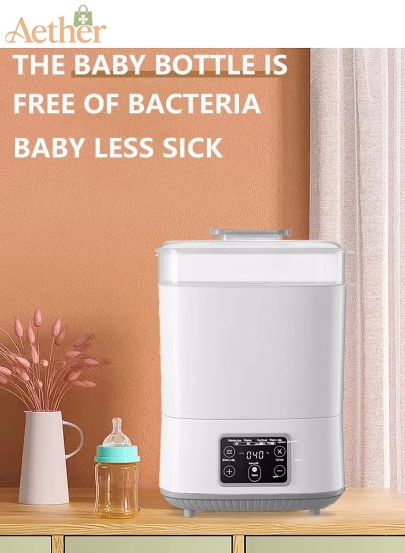 AETHER Baby Bottle Sterilizer, Electric Steam Bottle Sterilizer and Dryer, 5 in 1 Baby Milk Warmer Bottle/Sterilizer Universal Fit for All Baby Items Accessories - Image 4