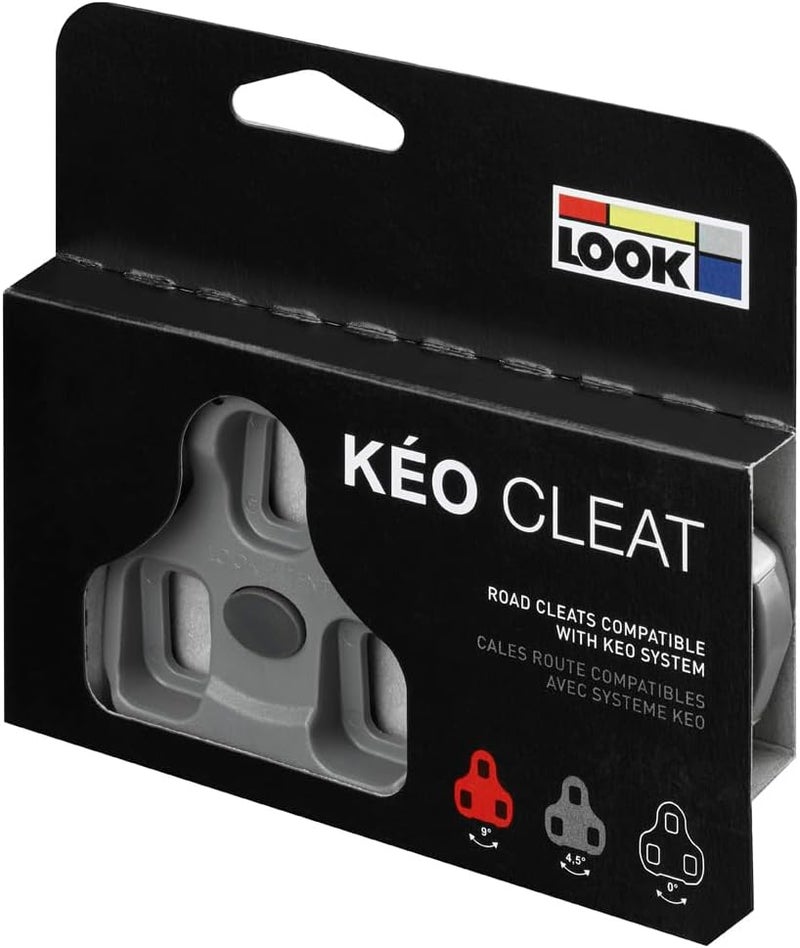LOOK KEO Grip Cycling Cleats with Memory Positioner Function - 4.5° Float - Grey - Image 3