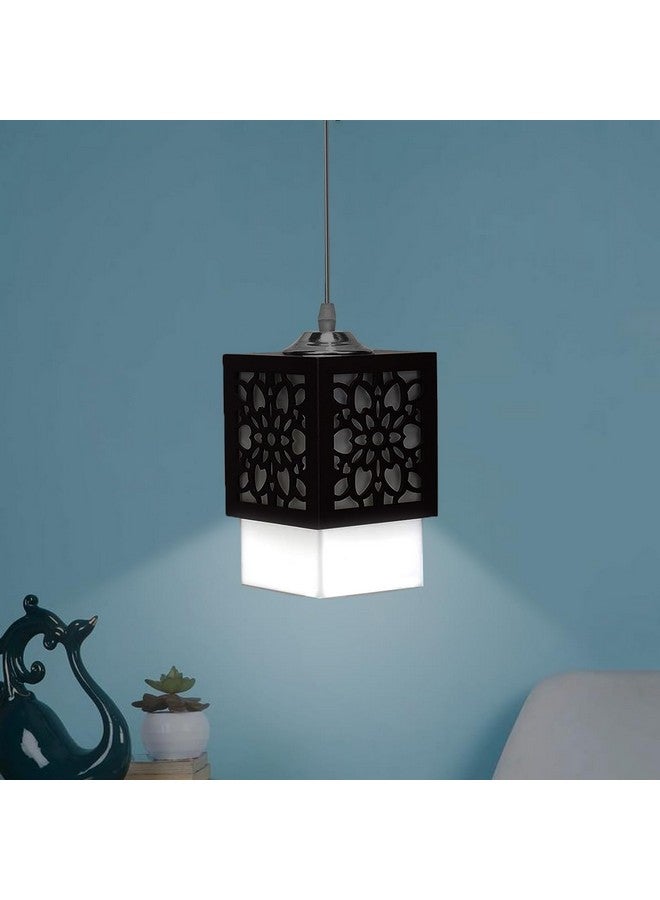 DarkVision Board-Wood Laser Cut Flower Design Hanging Ceiling Pendant Light for Living Room/Bedroom/Kitchen/Over The Dining Table (Star SL, Without Bulb) - Image 2