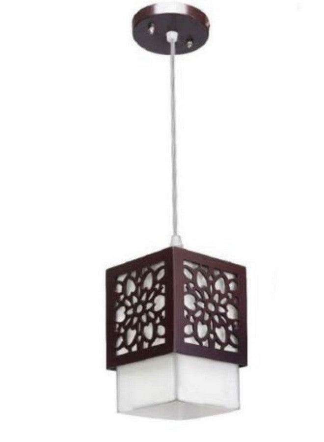 DarkVision Board-Wood Laser Cut Flower Design Hanging Ceiling Pendant Light for Living Room/Bedroom/Kitchen/Over The Dining Table (Star SL, Without Bulb) - Image 5