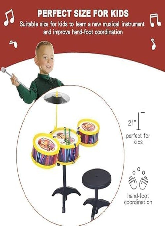 غلان مجموعة ألعاب GLAN Return Gift Toys للأطفال الأولاد والبنات، عبوة من قطعة واحدة (طقم طبول) - Image 4