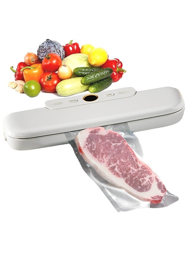 Beauenty Vacuum Sealer for Food ,Automatic Sealer Machine with 10 Vacuum Bags,Food Vacuum Air Sealing System for Food Preservation Storage Saver,Dry & Moist Food Modes（British Standard Plug） - Image 1