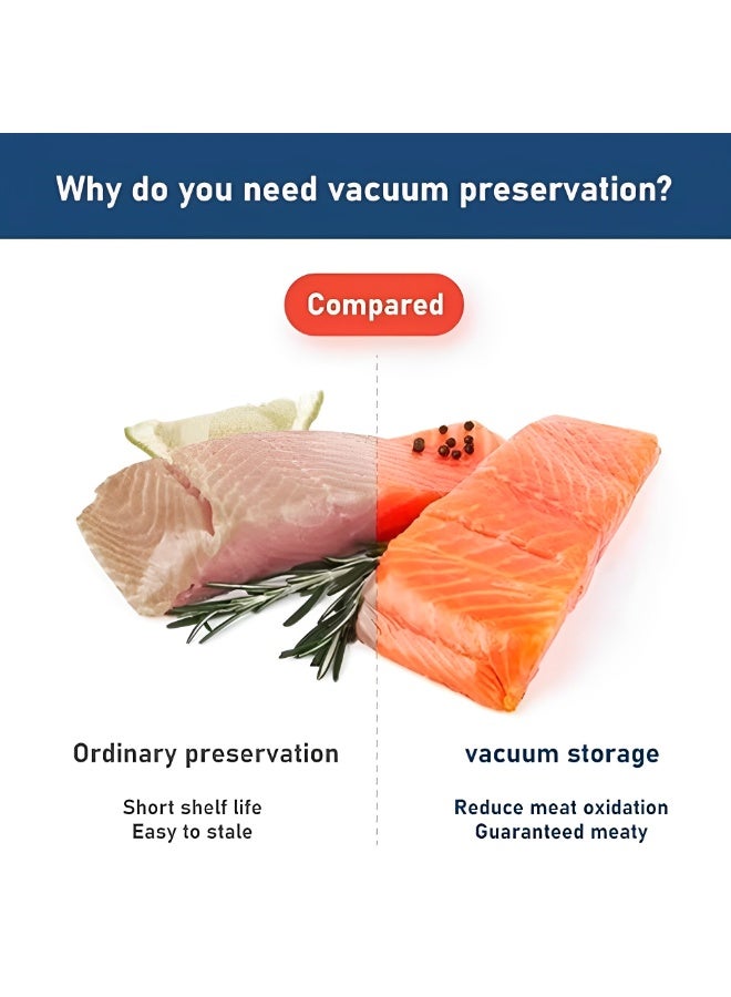 Beauenty Vacuum Sealer for Food ,Automatic Sealer Machine with 10 Vacuum Bags,Food Vacuum Air Sealing System for Food Preservation Storage Saver,Dry & Moist Food Modes（British Standard Plug） - Image 2